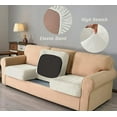 thumbnail image 4 of Nvzi -b 5 Pieces Stretch Armchair Sofa Cover for 2 Seater Couch Soft Washable Sofa Slipcover with Individual Backrest and Cushion Covers for Kids Cats Dogs (White,2 Seat), 4 of 5