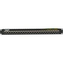 24PORT CAT6 FEED-THROUGH SHIELDED PATCH PANEL