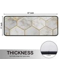 thumbnail image 5 of Kitchen Rugs Sets Of 2,White Marble Gold Leaf Hexagon Pattern Anti Fatigue Kitchen Mat Rugs Non Slip Washable,Decorative Kitchen Floor Mats for Kitchen,Sink,Laundry,17"x47"+17"x47", 5 of 5