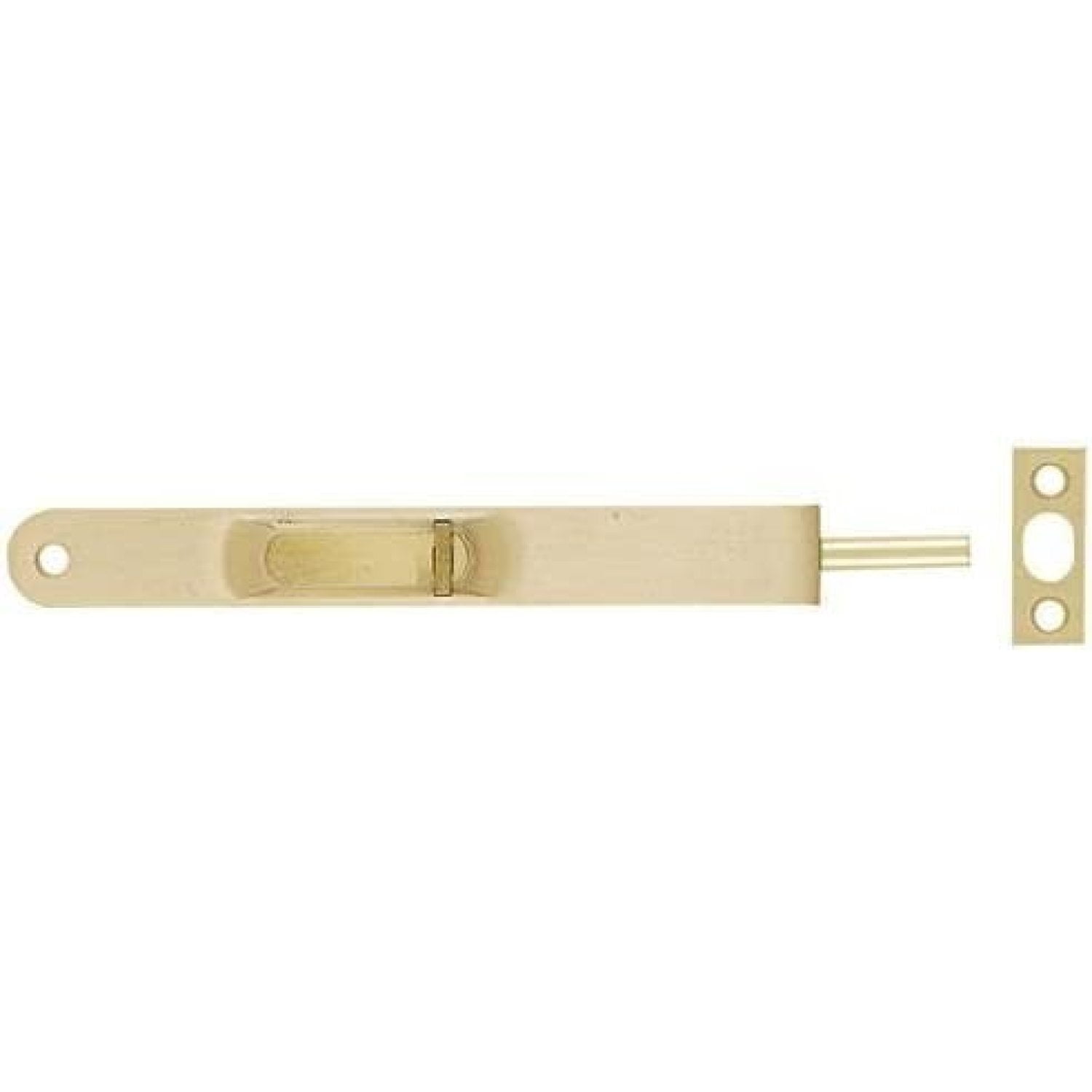 Stanley 185368 6 Inch Round Corner Recessed Flush Bolt Satin Brass, For added security, use