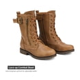 thumbnail image 2 of DREAM PAIRS Women's Ankle Boots Winter Lace up Mid Calf Military Combat Bootie, 2 of 8