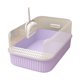 thumbnail image 4 of Caja de arena para gatos con tapa abierta, bandeja de arena para gatos con pala para arena para gatos, mascota grande Violeta, 4 of 9