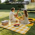 thumbnail image 4 of Spring Sunflowers Outdoor Rug for Patio/Deck/Porch, Non-Slip Large Area Rug 3 x 5 Ft, Yellow White Plaid Farmhouse Rustic Indoor Outdoor Rugs Washable Area Rugs, Reversible Camping Rug Carpet Runner, 4 of 8