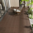 thumbnail image 5 of 12 Inch H Style Interlocking Patio Deck Tiles 44pcs Red Brown PP Resin Plastic DIY Floor Tiles for Porch Poolside Balcony Backyard Garden, 5 of 7