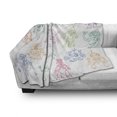 thumbnail image 3 of Cartoon Soft Flannel Fleece Blanket, Drawings of Various Robots Performing a Number of Tasks Radar Waiter Guard Cleaner, Cozy Plush for Indoor and Outdoor Use, 70" x 90", Multicolor, by Ambesonne, 3 of 6