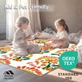 thumbnail image 4 of ODIKA 5'x7' Machine Washable Non-Slip Area Rug, Artful Patchwork Blend of Abstract Florals and Curvilinear Stripes High Traffic Rug, Orange, 718929, 4 of 5
