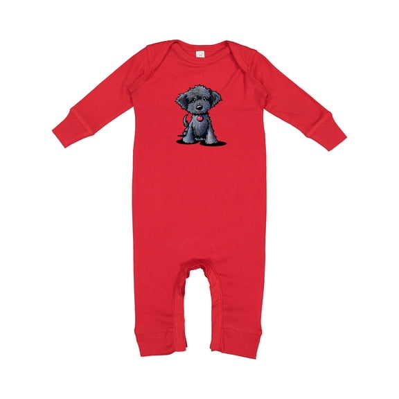 Inktastic Black Doodle Puppy Baby Romper Coveralls