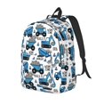 thumbnail image 1 of Balery Blue Excavator Mochila Clásica Impresa Básica para Viaje, Mochila Escolar Resistente al Agua, Mochila de Lona con Correas Ajustables-Medium, 1 of 5