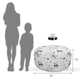 thumbnail image 4 of Forest Pouf Cover with Zipper, Enchanted Woodland Creatures Deer with Curved Antlers Foliage Dotted Rocks Pattern, Soft Decorative Fabric Unstuffed Case, 30" W X 17.3" L, Multicolor, by Ambesonne, 4 of 5