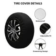 thumbnail image 2 of Naloa Not All Those Who Wander Are Lost 1 PVC Leather Spare Tire Wheel Cover Spare Tire Cover, for Car Truck SUV Camper Trailer Universal Fit(14-17in)-15 inch, 2 of 6
