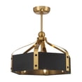 thumbnail image 3 of Sheffield 6-Light LED Fandelier in Matte Black with Warm Brass Accents, 3 of 4