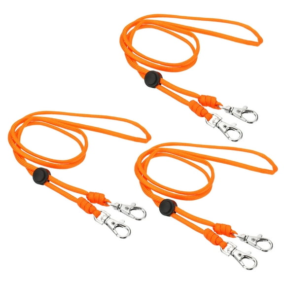 Uxcell Neck Lanyard with Hook Badge Lanyards Adjustable Long Strap Holder Keychains for Office Orange