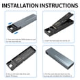 thumbnail image 2 of Caja Ssd M.2 Carcasa M.2 NVME PCIE SATA M/B Key SSD USB tipo C (cable USB-C a USB-A), 2 of 9
