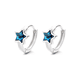 thumbnail image 1 of "Aretes De Plata 925 Con Diseño De Moda Estrella Para Mujer  Lab.g Plata Azul ", 1 of 4
