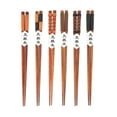 thumbnail image 1 of 1 Set 6 Pairs Durable Wooden Long Chopsticks Practical Hot Pot Chopsticks, 1 of 8