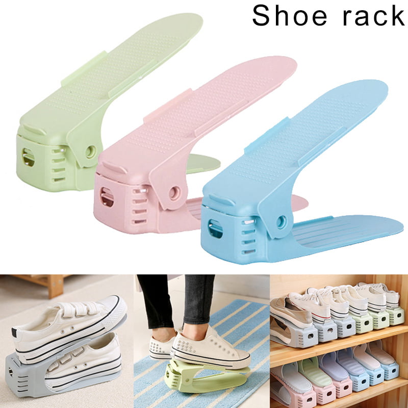 10pcs Modern Double Layer Cleaning Storage Shoe Rack Shoes Organizer Stand Shelf 