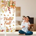 thumbnail image 5 of Hello Fall Door Cover Decorations Hello Autumn Door Banner Background Welcome Harvest Porch Door Sign Maple Leaves Front Door Cover for Thanksgiving Indoor Outdoor Decor Party Supplies, 5 of 6