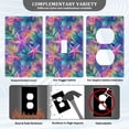 thumbnail image 3 of Yayeee Duplex Wall Plate 1-Gang 4.5"x2.7" Home Receptacle Light Switch Decorative Outlet Cover, Colorful Starfish, 3 of 7