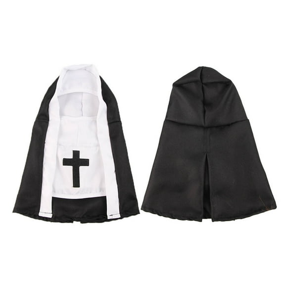 Nun for Pets - Adorable Habit Outfit for Cats & Dogs - Hilarious Halloween & Christmas Dress Up for Photos & Parties