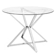 thumbnail image 3 of Furniture of America Villanueva 5-Piece Metal Dining Table Set in Chrome, 3 of 7