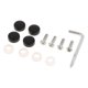 thumbnail image 1 of Tornillos De Marco De Placa De Matrícula De Acero Tornillos + Conjunto De Tapones De Tornillo Negro Soledad Juego de tornillos para marco de placa de matrícula, 1 of 10