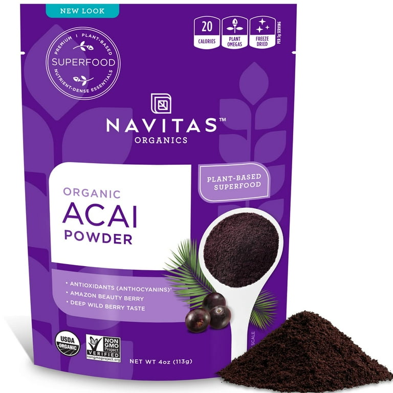 Navitas Organics Organic Acai Powder 4 oz Freeze-Dried