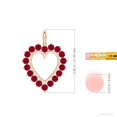 thumbnail image 3 of ANGARA Natural Ruby Open Heart V-Bale Pendant in 14K Rose Gold for Women (Size-2mm) | July Birthstone, Birthday, Anniversary, Jewelry Gift for Women | Natural Ruby Necklace, 3 of 8