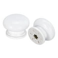 thumbnail image 4 of Uxcell Round Wood Knobs, 28x21mm Pull Handles for Drawer with Screws White 12 Pack, 4 of 5