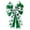 2PCS St.Patrick's Day, variant on St Patricks Day Bow for Wreath Decorations,18in Large White Green Glitter Shamrock Bowknot Irish Holiday Crafts Bows for Tree Topper Front Door Outdoor Outside