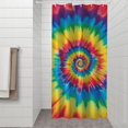 thumbnail image 2 of Colorful Rainbow Tie Dye Spiral Pattern Shower Curtain 36"x72" ,Bathroom Decorative Shower Curtains Set with 12 Hooks,Modern Waterproof Washable Shower Curtain, 2 of 6