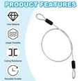 thumbnail image 4 of Uxcell Vinyl Coated Stainless Steel Cable with Loops, Flexible Wire Rope Security Chain Lanyard Lock for Outdoor Lighting Black/Transparent 1/8" 1.6ft, 4 of 7