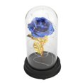 thumbnail image 2 of Fyydes 24K Gold Plated Rose Flower LED Light with Glass Cover Base Valentines'Day Wedding Gift, 2 of 8