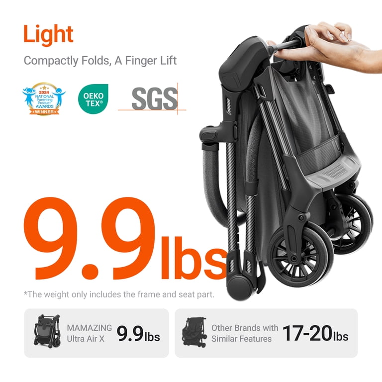 Mamazing Ultra Air X Lightweight Baby Stroller for Airplane Travel
