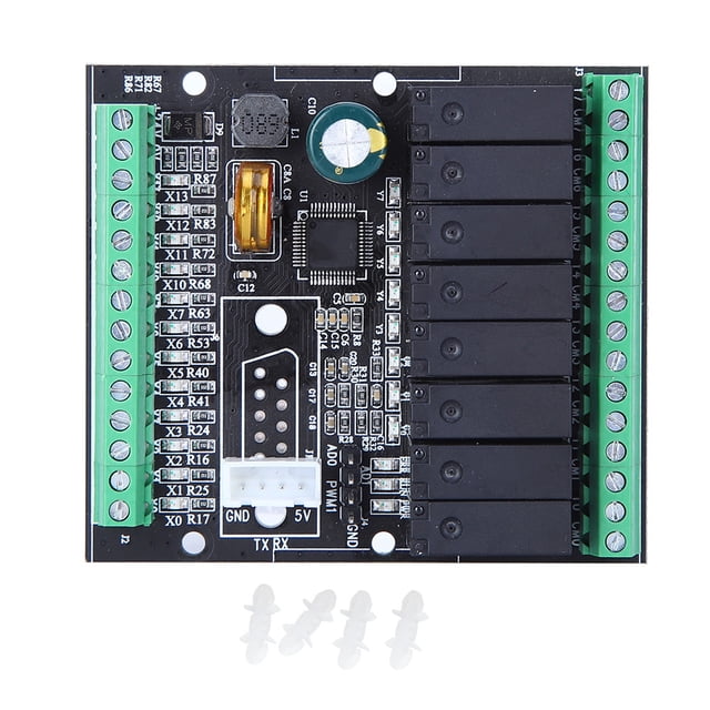 Placa de control industrial PLC, controlador lógico programable, salida de relé, CC 24 V, CA 220 V