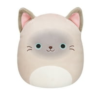 Squishmallows Official Plush 10 inch Felton Grey and Tan Siamese Cat - Childs Ultra Soft Stuffed Toy