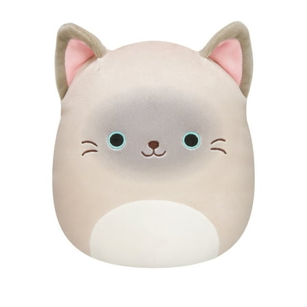 Squishmallows Official Plush 10 inch Felton Grey and Tan Siamese Cat - Childs Ultra Soft Stuffed Toy