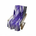 thumbnail image 4 of Abstract Soft Flannel Fleece Throw Blanket, Trippy Digital Shapes Curved Lines Pattern Modern Illustration, Cozy Plush for Indoor and Outdoor Use, 50" x 60", Violet White, by Ambesonne, 4 of 6