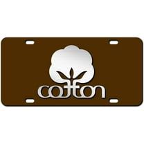 6" x 12" Novelty Decorative Cotton Farmer License Plate - 3D Mirror Graphic On 1/8 Thick Aluminum Composite License Plate