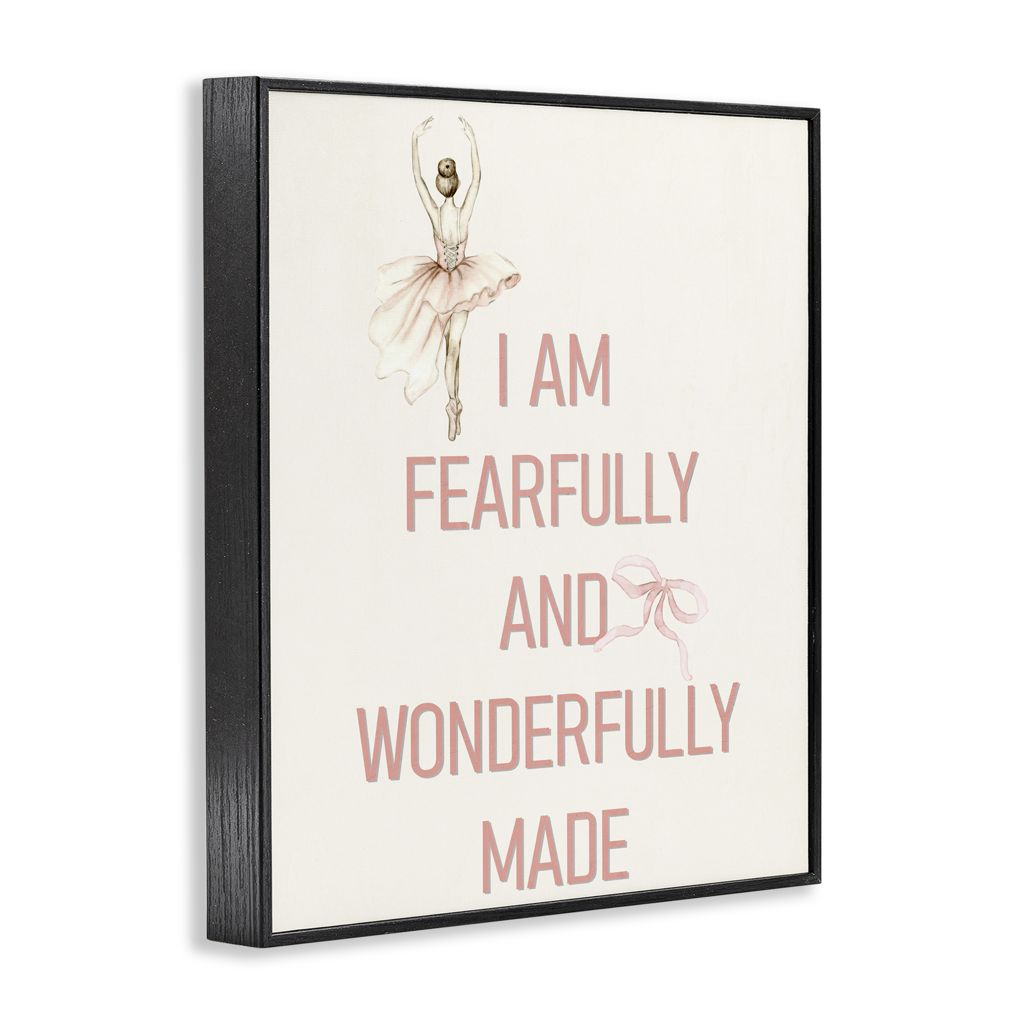 Wonderfully Made Ballerina Black Framed Giclee Art, design by Kim Allen