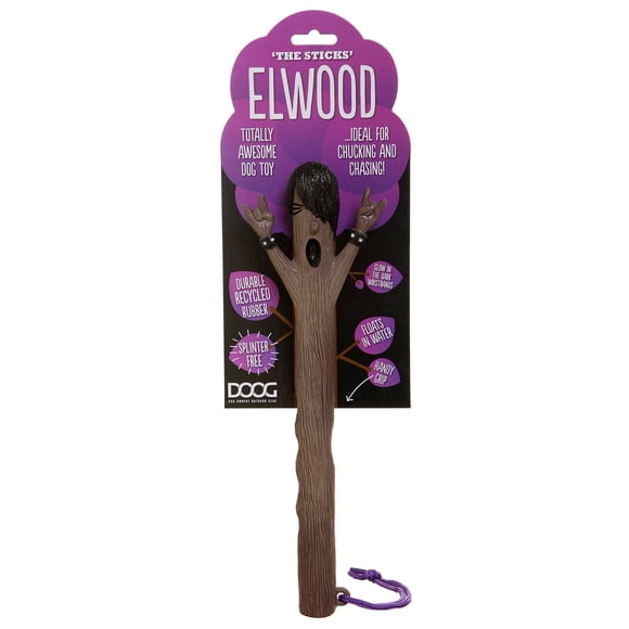 Doog Pet Toy STICK05 The Sticks; For Dogs; Fetching Stick; Elwood; Floatable; Brown; Rubber; With Rope