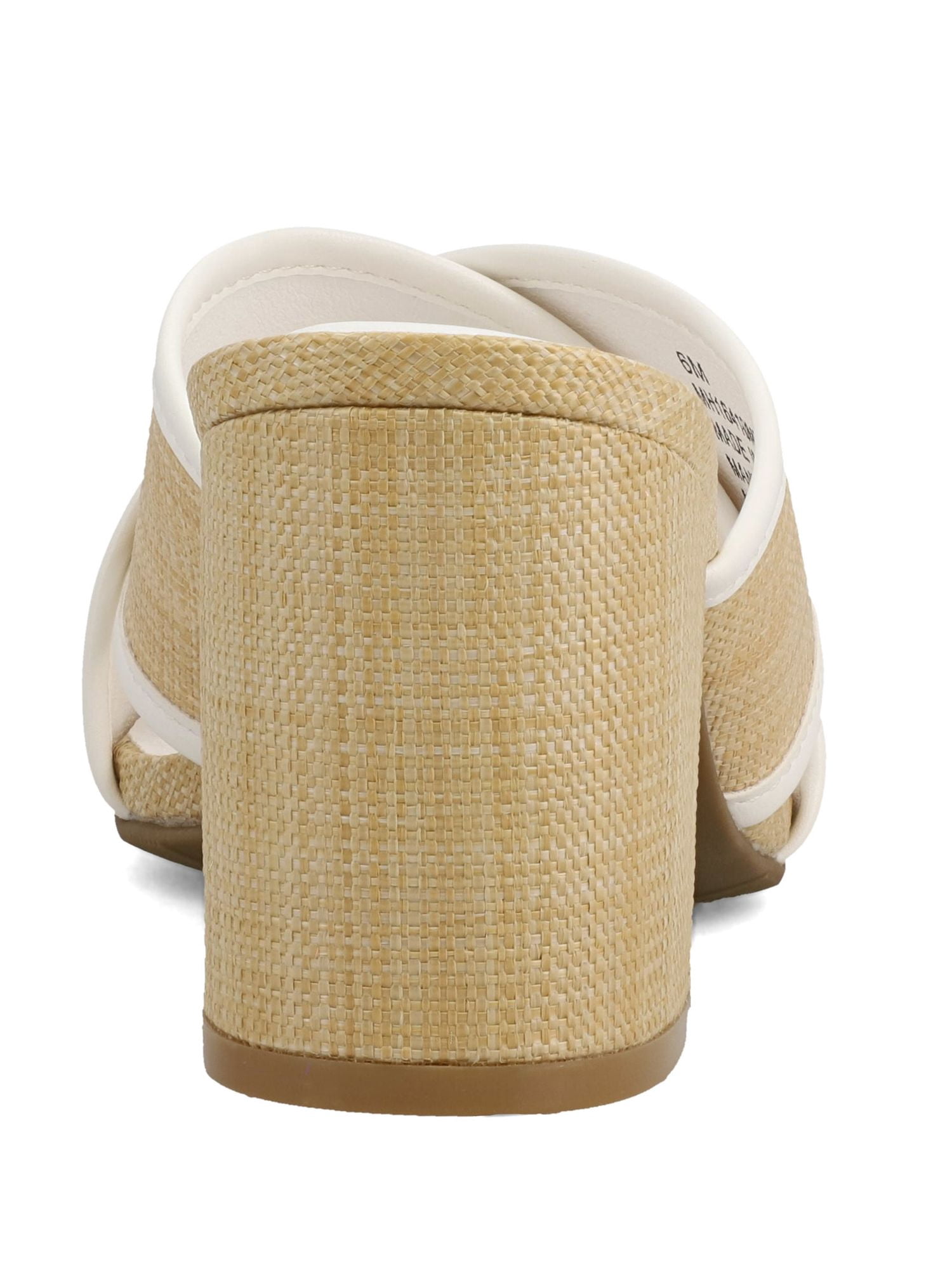 Mia Too Women's Slide Raffia Block Heel Sandal