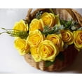 thumbnail image 3 of 10pcs Silk Roses Artificial Flowers Fake Rose for Arrangement Wedding Party Home Decoration (Fuchsia), 3 of 5