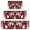 Red Christmas Pattern, variant on Red Christmas Pattern Kitchen Rugs Sets Of 3,Kitchen Runner Rugs Non Skid Washable,Decorative Kitchen Floor Mats for Kitchen,Sink,Laundry,17"x30"+ 17"x47" + 17"x59"