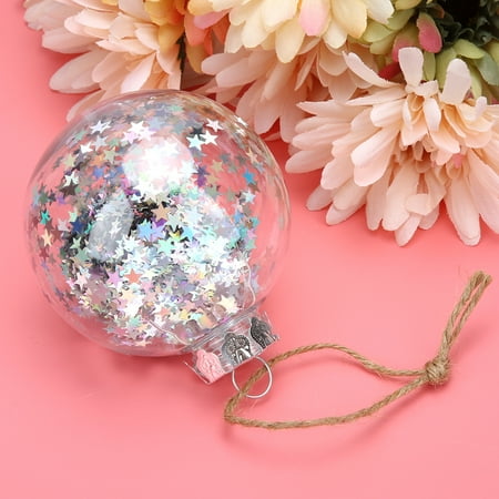 

esptrs 5Pcs Household Transparent Plastic DIY Christmas Balls Christmas Tree Pendant Hanging Ornament Christmas Tree Decoration DIY Christmas Ball