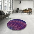 thumbnail image 4 of Ahgly Company Machine Washable Indoor Rectangle Transitional Purple Violet Purple Area Rugs, 5' x 7', 4 of 7