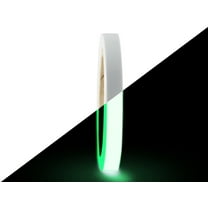 T.R.U. PGD-24 Glow In The Dark Tape: 1/2 in. wide x 30 ft. length (Luminescent Lime Green). Photoluminescent Neon Green Tape.