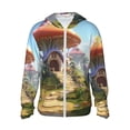 thumbnail image 2 of Lsque Cute Mushroom Town UPF 50+ Lightweight Sun Protection Men's Women's Long Sleeve Shirt, Hoodie Performance -Small, 2 of 9