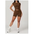 thumbnail image 2 of Conjuntos de entrenamiento for mujer, 2 piezas, sujetador deportivo, camiseta sin mangas, polainas de cintura alta, gimnasio, yoga, ropa activa, camiseta de entrenamiento for mujer, 2 of 7