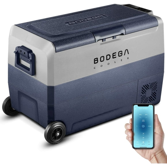 BODEGA 53 Quart Car Refrigerator Dual Zone Camper Fridge RV Refrigerator Electric Car Cooler