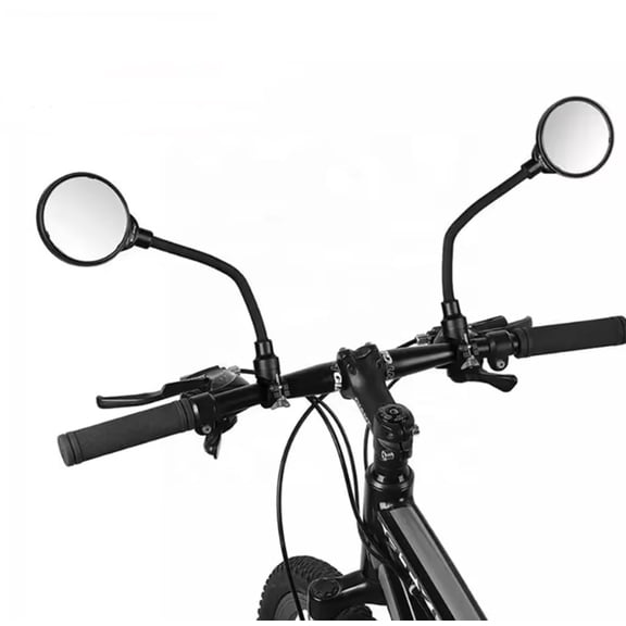 2 Pack Bike Handlebar Mirrors, Adjustable Rear View Mirrors with Convex Lens for Mountain and Road Bikes, TIKA